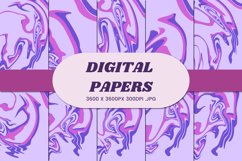 Purple Marble Liquid 5 Digital Paper Background Product Image 1