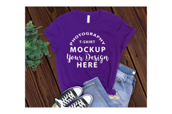 BELLA CANVAS 3001 T-shirt Mockup PURPLE Product Image 1