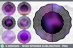 Bundle of six Purple Ombre wind spinner sublimation designs.
