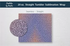 Purple Orange Glitter Seamless Sublimation Tumbler Wrap for 20 oz straight skinny tumbler