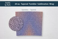 Purple Orange Glitter Seamless Tapered Tumbler Sublimation Wraps PDF
