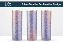 Purple Orange Glitter Seamless Tumbler Sublimation Wraps PDF
