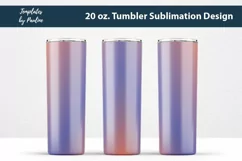 Purple Orange Ombre Seamless Tumbler Sublimation Wraps PDF
