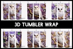 6 3D Owls Tumbler Sublimation |3D Tumbler Wrap Product Image 1