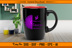 Purple Pancreatic Cancer Awareness Flower SVG File Product Image 3