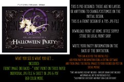 Purple Pentagram Halloween Party 5x7 Printable Invitation Product Image 2