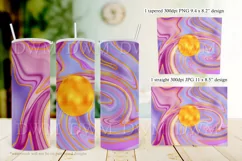 Pink Purple Marble and Gold 20oz Tumbler U Customize Product Image 3