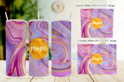 Pink Purple Marble and Gold 20oz Mom Tumbler Product Image 3
