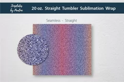 Purple Pink Glitter Seamless Sublimation Tumbler Wrap for 20 oz skinny straight tumbler