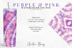 Purple &amp; Pink Watercolor Tie Dye Sublimation Digital Paper Product Image 4
