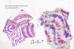 Purple &amp; Pink Watercolor Tie Dye Sublimation Digital Paper Product Image 3