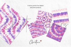 Purple &amp; Pink Watercolor Tie Dye Sublimation Digital Paper Product Image 2