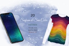 Modern Holographic Seamless Pattern | Beach Ocean Colors Product Image 6