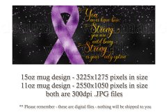 Purple Awareness Ribbon Mug, You Never Know How Strong You Product Image 2