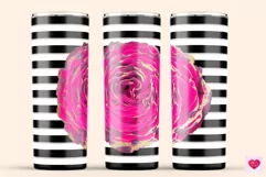 rose flower tumbler ideas. yellow and blue rose skinny tumbler wrap. striped tumbler