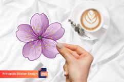 Purple Sakura Sticker, Sakura Blossom Art, Floral Sticker Product Image 1