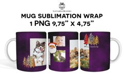 Purple Mug Wrap, Santa Photo Mug PNG Product Image 1