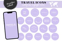 purple travel instagram highlight covers