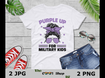 Purple Up For Military Kids Png, Military Child Png Product Image 3