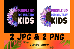 Purple Up For Military Kids Png, Military Child Png Product Image 1