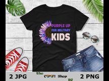 Purple Up For Military Kids Png, Military Child Png Product Image 2