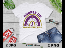Purple Up For Military Kids Png, Military Child Png Product Image 3