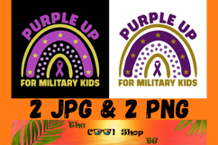 Purple Up For Military Kids Png, Military Child Png Product Image 1