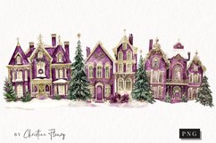 Purple Vintage Victorian House | Vintage PNG Product Image 1