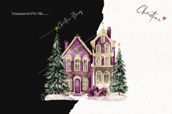 Purple Vintage Victorian House | Vintage PNG Product Image 2