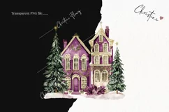 Purple Vintage Victorian House | Vintage PNG Product Image 2
