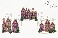 Purple Vintage Victorian House | Vintage PNG Product Image 3