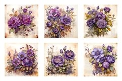 Purple Vintage Rose Paper Backgrounds