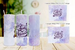 Stay Positive - Purple Watercolor 20oz Tumbler Sublimation Product Image 2
