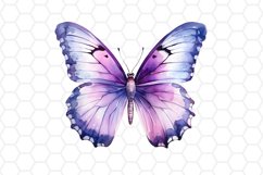 Purple Watercolor Butterfly Clipart