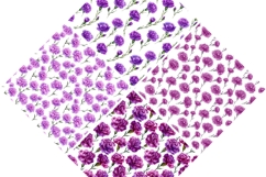 Purple Watercolor Carnation Patterns Product Image 2