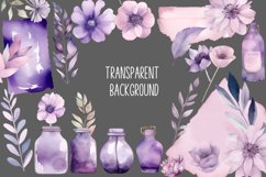 Purple Watercolor Clipart