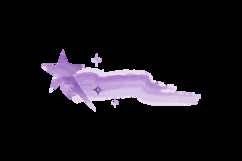 Purple watercolor ink stars brush art element vector Product Image 2