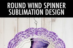 Rustic Purple Snowman Wind Spinner Sublimation Design Product Image 5