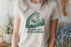 Purr My Feelings SVG, Funny Cat PNG, Music Cat Trendy Design Product Image 2