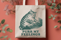 Purr My Feelings SVG, Funny Cat PNG, Music Cat Trendy Design Product Image 3