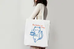 Cat & Coffee Doodle lineart Clipart SVG | PNG | EPS Product Image 2