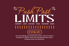 Push Past Limits Urban Typography T-shirt Design Product Image 1