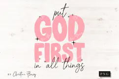 Put God First In All Things PNG | Bible Verse PNG Product Image 4