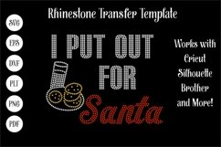 Christmas Rhinestone SVG Template - I Put Out for Santa Product Image 1