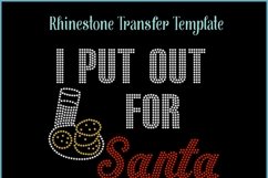 Christmas Rhinestone SVG Template - I Put Out for Santa Product Image 2