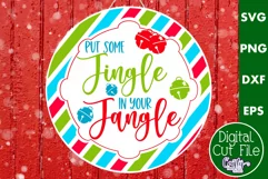 Colorful Christmas Svg Round Sign, Jingle In That Jangle Product Image 1