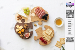 Puzzle Charcuterie Board Laser Cut| Serving Tray Kit | CNC Product Image 1