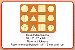 Laser cut SVG Montessori Geometric shapes puzzle template Product Image 2