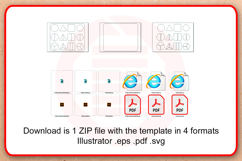 Laser cut SVG Montessori Geometric shapes puzzle template Product Image 6