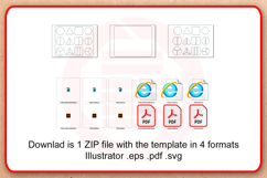 Laser cut SVG Montessori Geometric shapes puzzle template Product Image 6